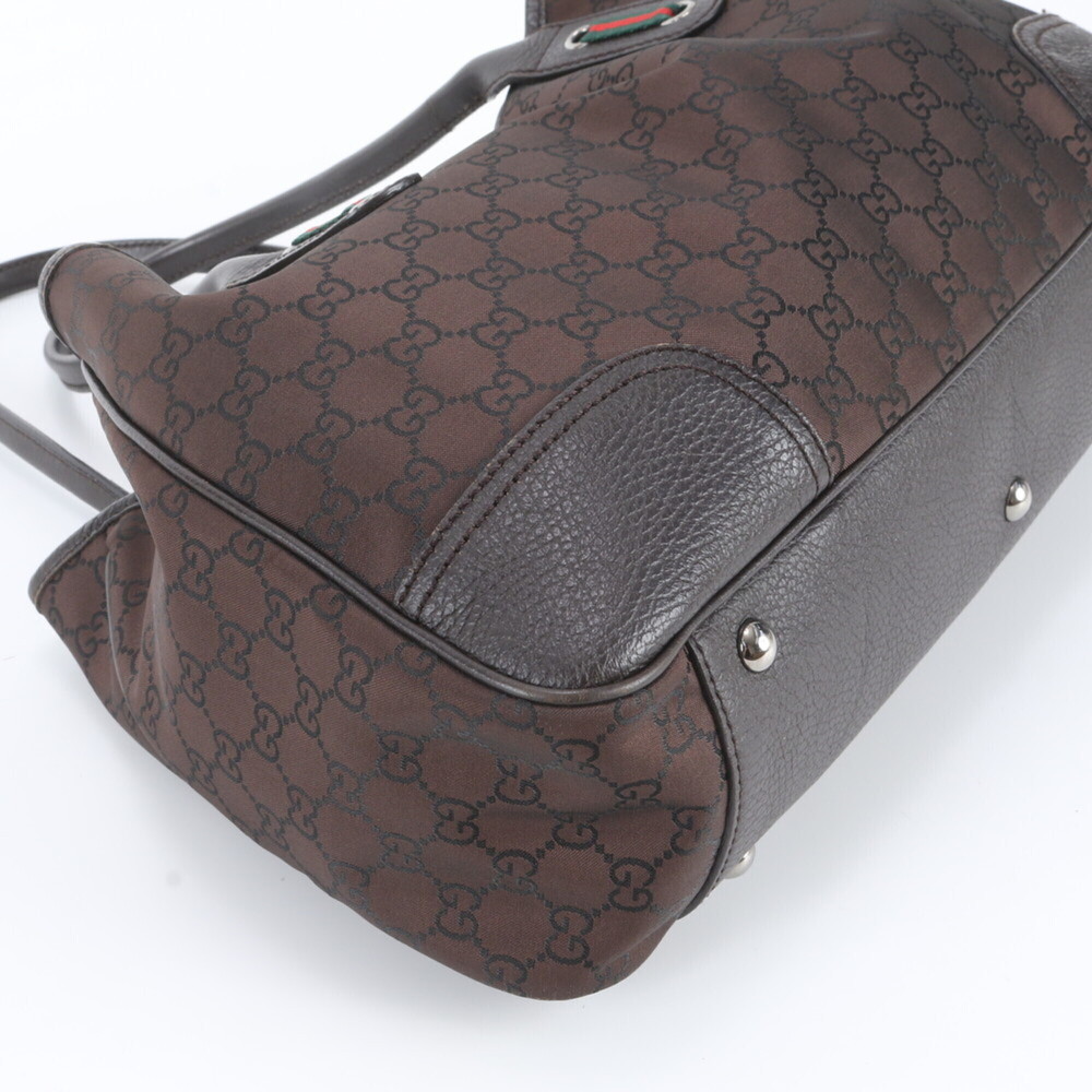 GUCCI Authentic Brown Leather Shoulder Bag - Picture 5 of 9